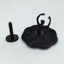 Obsequio de ilusión óptica 3D plegable, decoración navideña creativa, coleccionable para amantes de la danza, base giratoria, material de plástico duradero, torre poligonal de zanahoria, pequeño regalo curativo, decoración de oficina y hogar, perfecto para el Día de la Madre, Navidad y Halloween, adorno de baile de escritorio - Multicolor - Ver 8