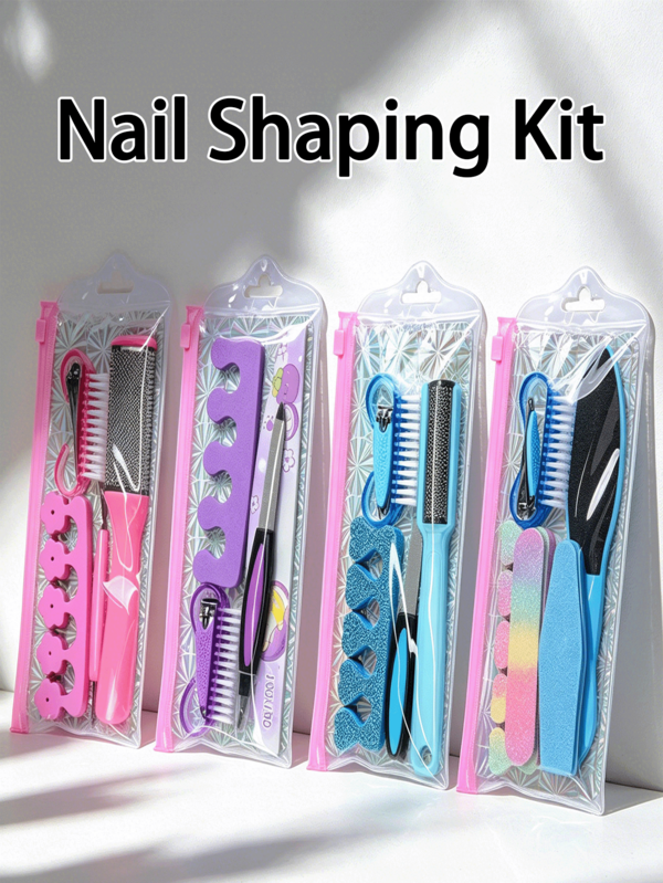 1 Set Professional Nail Care Tool Kit, Stainless Steel Manicure Tools Include Nail Clipper, Cuticle Pusher, Nail File, Heavy Duty Callus Remover, Suitable For Home Nail Salon Beauty Gift