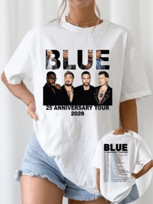 Blue 25th Anniversary Tour 2026 Concert T-Shirt, E3 - White - View 1