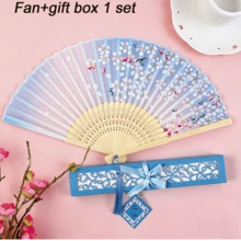 20/40把個性化雕花白色摺疊優雅布扇，派對與婚禮用品，10/20/40把客製化復古雕花摺疊優雅布扇 + 禮盒組，絲綢與竹製手扇，適用於派對、婚禮、海灘婚禮伴手禮、紀念禮物 - 中國風禮盒扇 - 查看 16