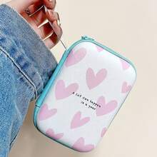 Estuche rígido de EVA multifuncional y portátil con estampado, adecuado para almacenar y proteger cables, cargadores y auriculares - Multicolor - Ver 4