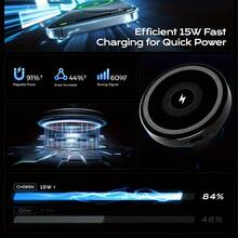 Magnet Kuat, Pengisi Daya Nirkabel Ventilasi Udara Mobil 15W Pengisian Cepat, Dudukan Ponsel Anti Guncangan untuk iPhone Galaxy, Aksesori Interior Mobil - beraneka warna - View 9