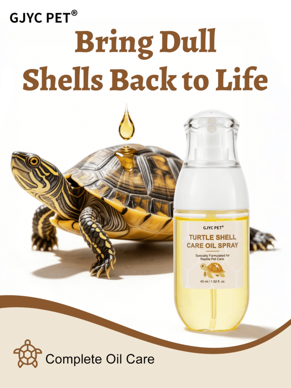 GJYC PET Turtle Shell Oil Spray, 1.52 Fl Oz - Restores Shine & Prevents Cracking, Moisturizing Care For Dry Turtle Shells, Deeply Hydrates & Conditions Reptile Shell And Skin