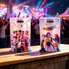 10 túi quà tặng dùng một lần chủ đề K-Pop, túi đựng kẹo bằng nhựa, túi đựng đồ ăn nhẹ hình nhân vật hoạt hình, thích hợp cho tiệc sinh nhật trẻ em và thanh thiếu niên (Mẫu ngẫu nhiên) - Nhiều màu - Xem 6