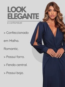 PAETE CLOTHING Elegant Long-Sleeved Party Dress For Bridesmaids And Weddings, V-Neck, Front Slit, Romantic Knit Fabric. - Đất nung - Xem 5