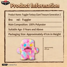Spin Master Spin Master Fuggler官方第二季搞笑牙齿怪兽毛绒玩具，大型丑萌怪异毛绒玩偶，独特收藏品，创意生日万圣节礼物，适合孩子、女孩、朋友 - 彩色 - 查看 9