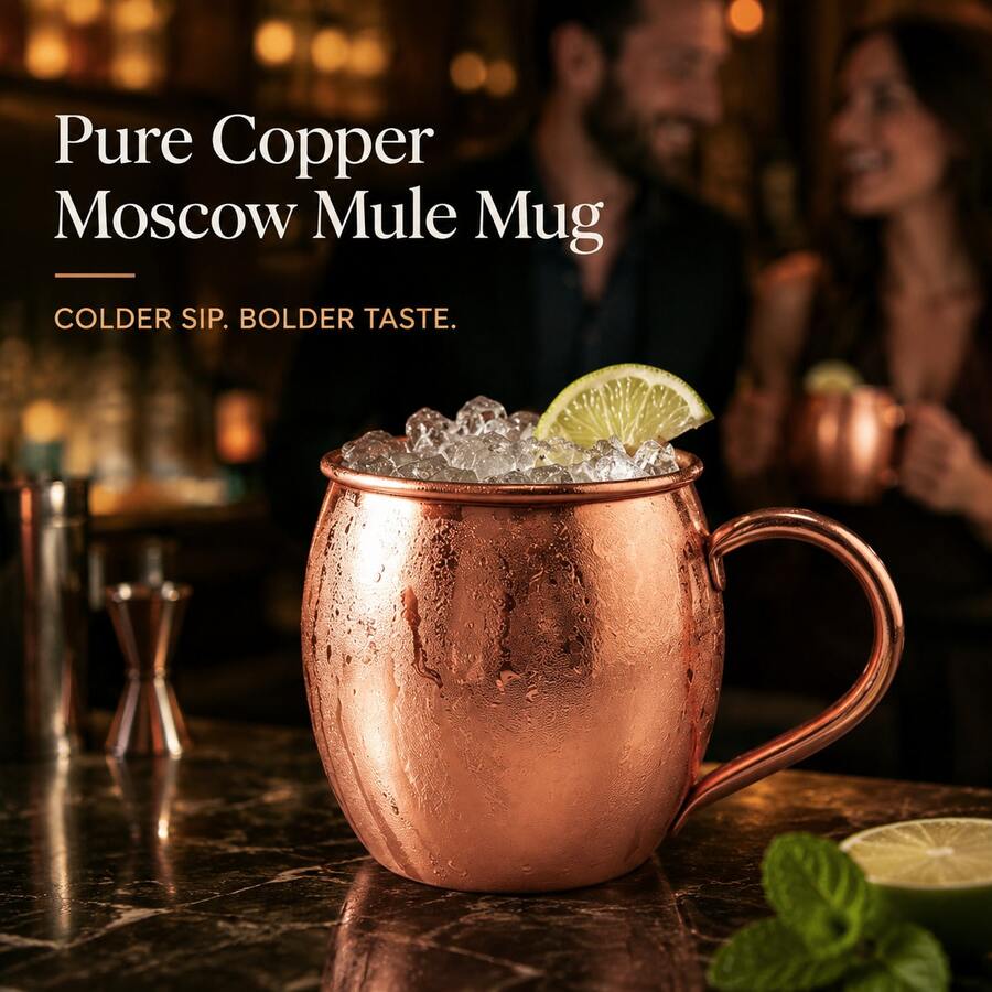 1個/2個/4個 530ML 復古亮面純銅環柄杯，附堅固手柄，內外壁光滑，環柄杯，婚禮酒吧必備，馬克杯，咖啡杯，銅杯，葡萄酒杯，派對必備