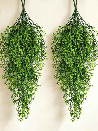 2pcs Artificial Plants, Artificial Hanging Vines, UV Resistant Decoration, Suitable For Outdoor Decor, Basket Garden, Party Decor, Wedding Decor, Pipe Decor, Fence Decor, Home Decor, Room Decor, Wall Hanging, Bathroom Decor, Summer Decor