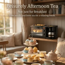 AMERZIS Breakfast Machine Toaster Sandwich Toast Coffee Machine Small Appliances 3-In-1 Multifunctional Household Bread Machine - US A Type Plug(110-127V) - View 5