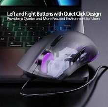 Acer OMW030 Wired Gaming Mouse With Cool Backlighting, Ergonomic Design, Suitable For Desktops And Laptops, Colorful Ambient Backlighting, Ideal For Home And Dormitory Computers - View 6