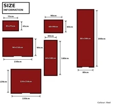 Heavy Duty Non-Slip Rubber Backed Door Mat | Indoor & Outdoor  Barrier Mat For Hallway, Kitchen & Entrance | Machine Washable  | Multiple Sizes & Colours - Red - View 6