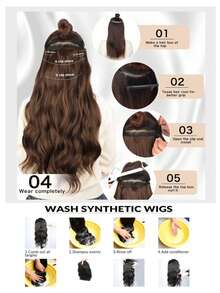 Extensiones de cabello rizado corto de 12 pulgadas, set de 4 piezas, adecuadas para uso diario para añadir volumen - Multicolor - Ver 8