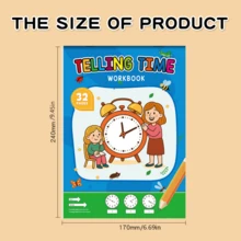 Time Cognition + Number 0-100 Tracing Pen Control Training Workbook Set: Learn Hours, Minutes, Seconds, Kindergarten Transition Math, Preschool Children Pen Control And Number Tracing Book - Multicolor - View 5