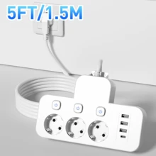 Fast Charging Desktop Charging Station Multi-Port Power Strip Charger 7-In-1 Multifunctional Power Strip With USB USB-A Type-C Ports Independent Switches Multi-Switch Design Travel Adapter Plug For Office Home Use Memorial Day Summer Kickoff - EU E Type Plug(220-240V) - View 17