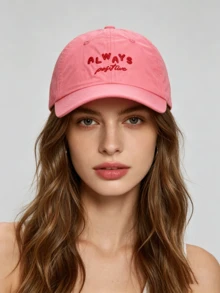 1pc Soft Top Candy Color Fashionable Letter Printed Baseball Cap, Breathable Sun Protection Hat For Women, Suitable For Spring/Summer Outdoor Activities, Travel - Letter Quick Dry Baseball Cap - View 11