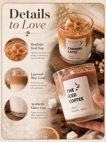 1 cây nến thơm hình cốc cà phê, hương cà phê đá và latte caramel, nến trang trí nhà cửa, phòng ngủ, quà tặng sinh nhật, quà tặng cho người yêu cà phê, quà tặng cho phụ nữ. - Nhiều kiểu dáng - Xem 10