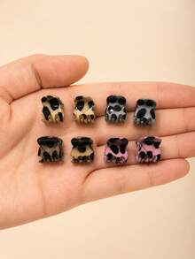20pcs Brown Mini Hair Clips, Suitable For Women's Hairstyle Design, Can Be Used To Decorate Braids And Fluffy Bangs - Multicolor - View 5
