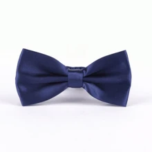 1pc Men's Shiny Solid Color Double-Layer Bow Tie, Suitable For Business Occasions, Performances, Weddings, Groom Attire - A - View 25