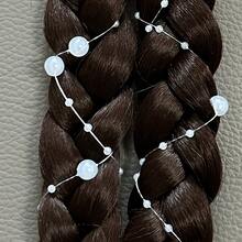 Bohemian Braided Ponytail Extensions, 16 Inch Brown 4Pcs Clip On Braided Ponytail Synthetic Hair Pieces For Women Party & Daily Hairstyle - Multicolor - View 3