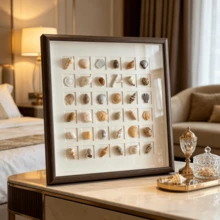 1 pièce d'art de luxe en coquillage, convient pour la décoration de la maison, le bureau de la chambre à coucher, la décoration murale, la collection de coquillages, un excellent choix de cadeau - coquille - Voir 3