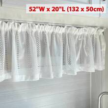 1pc Spring/Summer White Chiffon Breathable Simple Solid Color Table Skirt, Suitable For Home Party, Holiday Celebration, Living Room, Kitchen, Cabinet, Cafe, Restaurant, Daily Decor - White - View 9