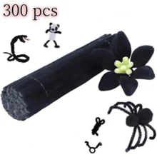 100/200/300pcs Black Flocking Sticks, 6mm X 11.8 Inches, Flocking Rods, Creative DIY Decor, Craft Flocking Sticks, Flocking Rods Craft Supplies, Art And Holiday Decoration - Black - View 19