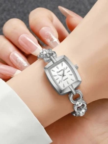 Gaiety 3/1pcs Women's Quartz Watch, Elegant Luxury Rhinestone Minimalist Bar Index Vintage Square Dial, Suitable For Daily Wear, Party Decoration Or Gifts For Mother And Friends On Mother's Day, Valentine's Day, Anniversary, Birthday And Other Holidays - Multicolor - View 11