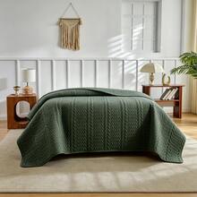 1 buah Sprei Berukuran Besar, Ringan, Lembut, dan Berlapis, Warna Hijau Militer, Cocok untuk Semua Musim, Musim Semi & Musim Panas - Hijau Tentara - View 8