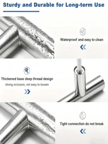 Baofeng 2/4pcs Stainless Steel Cabinet Drawer Pulls, Kitchen Handles, Bathroom Vanity Pulls, Metal Furniture Handles, Matte Silver Cabinet Pulls, Suitable For Kitchen And Bathroom Cabinets, Whole Drawer Pulls - Multicolor - View 4