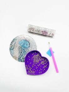 Green Stackable Heart-Shaped Silicone Tray, 3 Sizes Available, Diamond Painting Bead Sorting Tray, Multi-Purpose Storage Tray, Suitable For DIY Crafts, Jewelry, Small Parts Storage, Organizing Tool, Perfect For Craft Enthusiasts, Beginners, Adults, Children - Drill Disk - View 3