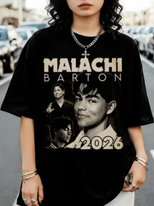 Malachi Barton Worlds Collide Concert Tour 2026 T-Shirt, Descendants Zombies Camp Rock, Zombies 4 Dawn Of Vampires, Music Festival - Black - View 1