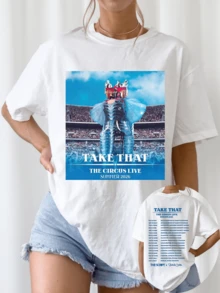 Take That The Circus Live 2026 Tour Shirt, Summer Concert Tee, E1-1 - White - View 1