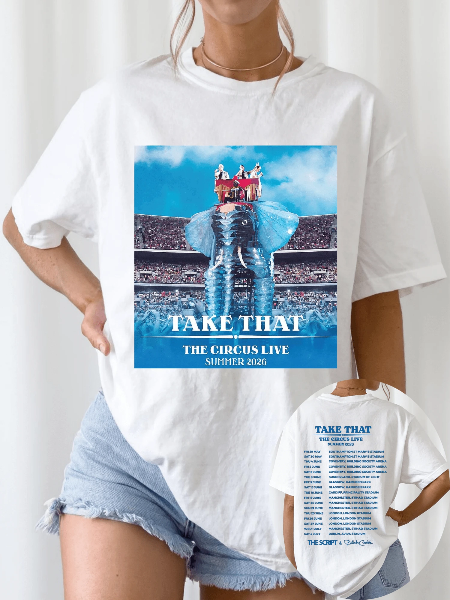 Take That The Circus Live 2026 Tour Shirt, Summer Concert Tee, E1-1 - White - View 1