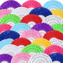3Pcs D EXCEED Handheld Floral Folding Fans For Women, Chinese Japanese Charming Elegant Vintage Retro Style For Birthday Dancing Cosplay Wedding And Events - Sequins - View 3