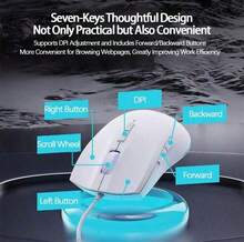 Acer OMW030 Wired Gaming Mouse With Cool Backlighting, Ergonomic Design, Suitable For Desktops And Laptops, Colorful Ambient Backlighting, Ideal For Home And Dormitory Computers - View 3