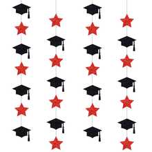 4pcs/Set Graduation & Back To School Party Hanging Decorations, Party Background Bunting - Multicolor - View 12