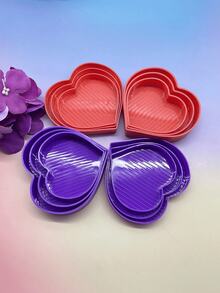 [Púrpura] Juego de herramientas con forma de corazón con rhinestones para DIY, aplicación suave de rhinestones sin atascarse ni dispersarse, regalo pequeño práctico y estético para familiares y amigos - Disco de perforación - Ver 2