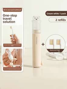 Mini Portable Folding Toothpaste Storage Box, Cute Toothbrush Holder, Clean And Hygienic, Suitable For Hotel Travel Toiletries, Daily Home Essential, Convenient Storage - Multicolor - View 6