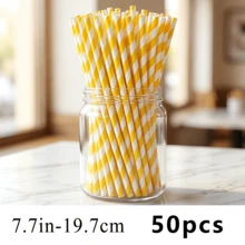 Rainbow Series - New Year Valentine's Day Straws 30pcs/50pcs, Multiple Colors Available, Disposable Paper Straws, Wedding Anniversary Party Decoration, Christmas Decoration, Holiday Supplies - Multicolor - View 19