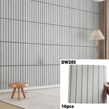 10pcs/Set 30cm X 30cm Self-Adhesive Grid Wallpaper, Wall Panels, Easy To Tear And Stick, Striped Design, Suitable For Countertop And Furniture Renovation, Indoor Wall Decor, Ideal For DIY Projects - 10pcs - View 18