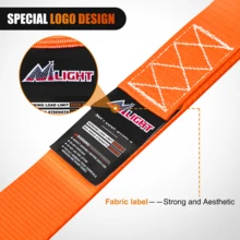 Waywe Orange Soft Loop Tie Down Straps 8 Pack 4500Lbs Heavy Duty Tie Loops For Motorcycle ATV UTV Trailer Transport And Moving Equipment - Orange - View 5