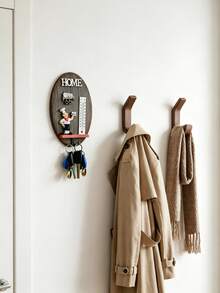 1 Piece Retro Thermometer Hook - Chef And Lemon Design Thermometer Key Hook, Entrance Key Storage Rack (Cannot Hook Heavy Objects), Suitable For Halloween, Christmas, Thanksgiving Wall Decoration Clothes Hook, Multifunctional Hook - Multicolor - View 9