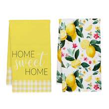 2pcs Lemon Pattern Kitchen Towels, Soft Polyester Material Dish Cloths, Suitable For Kitchen Decor, Cleaning, Holiday Party Decoration, Kitchen & Bathroom Essentials, Home Decor, Housewarming Gift - Multicolor - View 10
