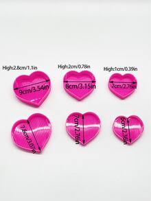 Green Stackable Heart-Shaped Silicone Tray, 3 Sizes Available, Diamond Painting Bead Sorting Tray, Multi-Purpose Storage Tray, Suitable For DIY Crafts, Jewelry, Small Parts Storage, Organizing Tool, Perfect For Craft Enthusiasts, Beginners, Adults, Children - Drill Disk - View 7