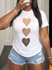 Tres corazones en tonos que simbolizan la unión de diferentes pieles y la igualdad entre personas mostrando respeto empatía y amor universal hacia todos camiseta de hombre moderna cómoda para uso diario y ocasiones casuales - Blanco - Ver 8