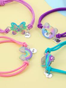 Bộ 5 chiếc vòng tay co giãn hình khủng long, động vật biển, gấu Koala hoạt hình dễ thương dành cho bé gái. - Nhiều màu - Xem 8