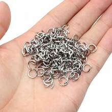 100 chiếc khoen nối hở bằng thép không gỉ mạ vàng, đường kính 3-10mm, vật liệu làm trang sức thủ công, thích hợp để tự làm khuyên tai và vòng cổ. - Vòng mở - Xem 11