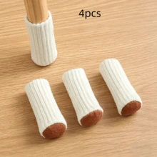 4 buah Pelindung Kaki Kursi Tebal, Kaus Kaki Furnitur Rajutan Elastis dengan Alas Felt, Penutup Kaki Kursi Makan dan Sofa Tahan Aus dan Senyap, Perlindungan Lantai Anti Gores - A - View 16