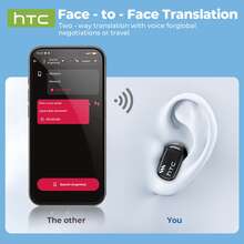 Auriculares HTC NE16 con Traducción AI Bluetooth V6 Inalámbricos TWS Intraurales con Función de Traducción AI Larga Duración de Batería Cancelación de Ruido Ligeros - Ver 9