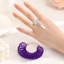 Plastic Ring Sizer With Magnifier, Plastic Gauge For Ring Measurement, Fits European, US And UK Sizes 0-13, A-Z - 2-piece Ring Testing Tool Set - View 2